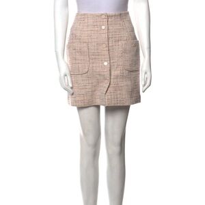 Sandro Tweed Pattern Mini Skirt